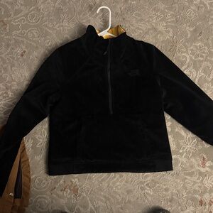 The North Face Black Half-Zip Fleece reversible jacket open to offers